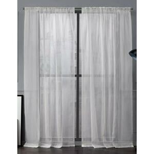 Exclusive Home-Wellington Rod Pocket Sheer Window Curtain Panels Cream, 54"x96"#